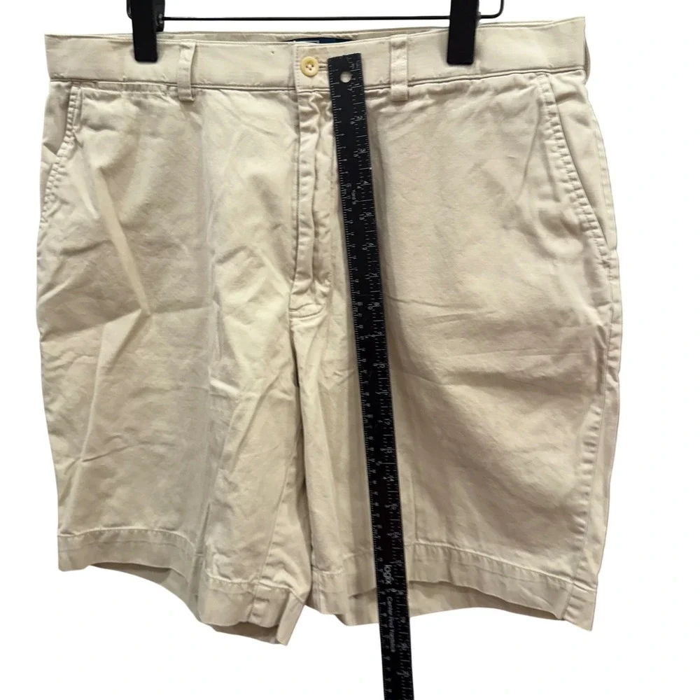 Polo Ralph Lauren Prospect Shorts Mens 36 Khaki Tan Chino Cotton Flat Front‎ 003